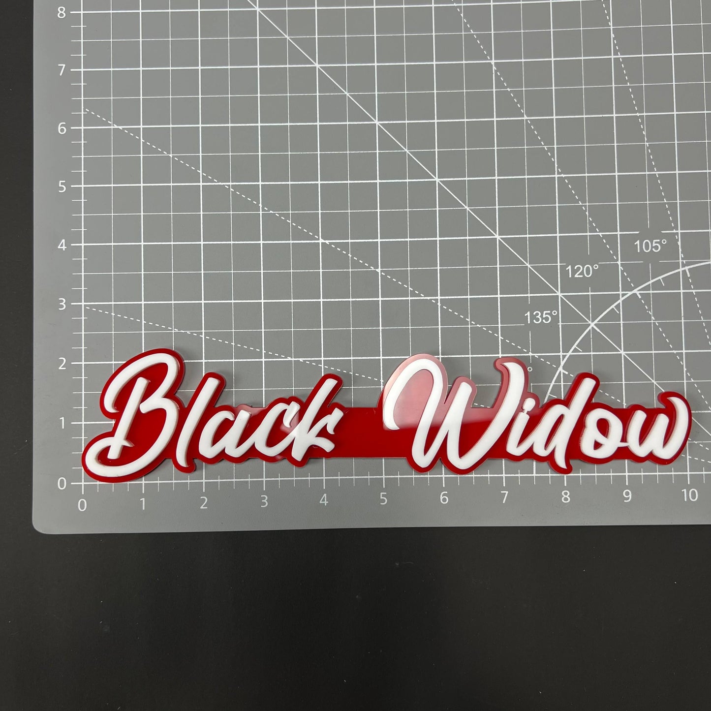 1PC BLACK WIDOW 3D Acrylic Badge - Car Truck Emblem Fender Sticker