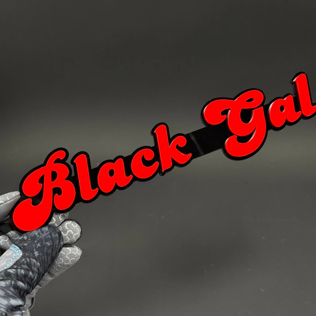 1PC Black Gal 3D Acrylic Badge - Car Truck Emblem Fender Tailgate Trunk Sticker