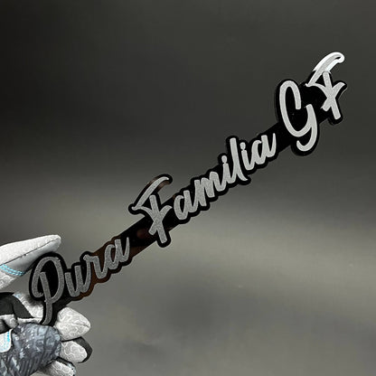1PC Pura Familia GF 3D Acrylic Badge - Car Truck Emblem Fender Sticker