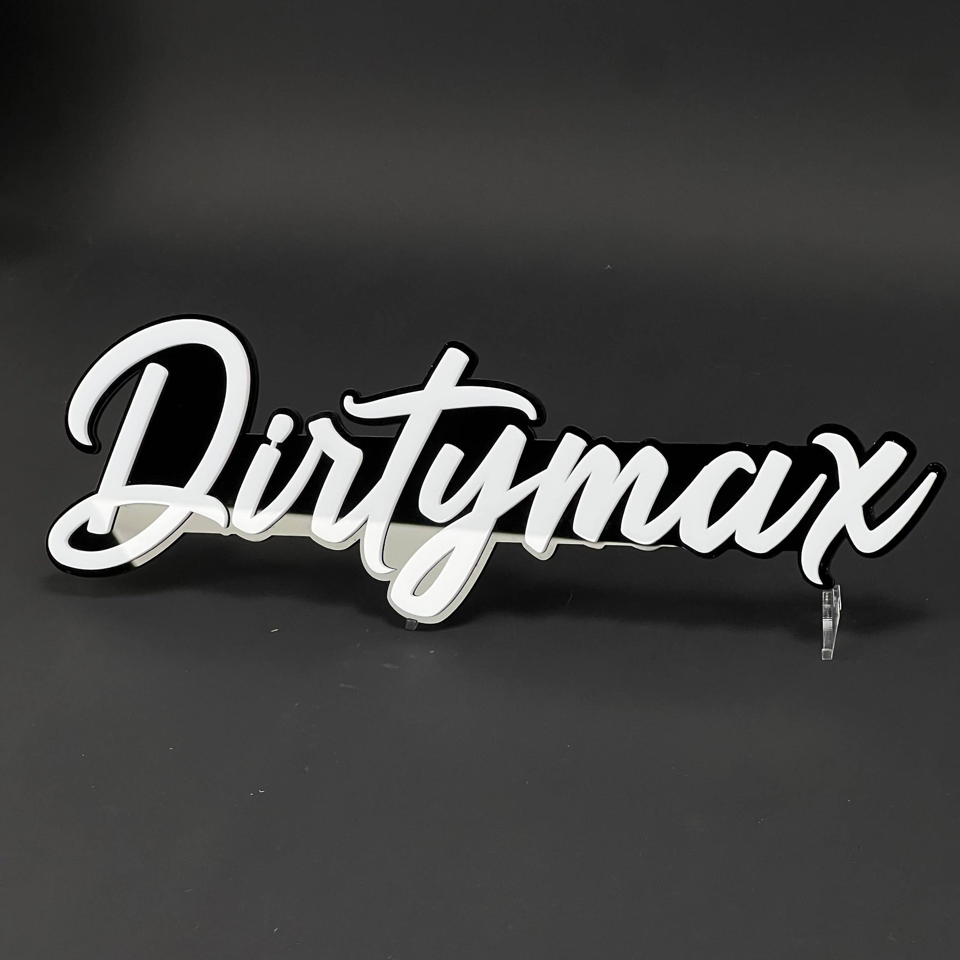 1PC DIRTYMAX 3D Acrylic Badge - Car Truck Emblem Fender Tailgate Trunk Sticker