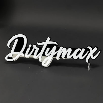 1PC DIRTYMAX 3D Acrylic Badge - Car Truck Emblem Fender Tailgate Trunk Sticker