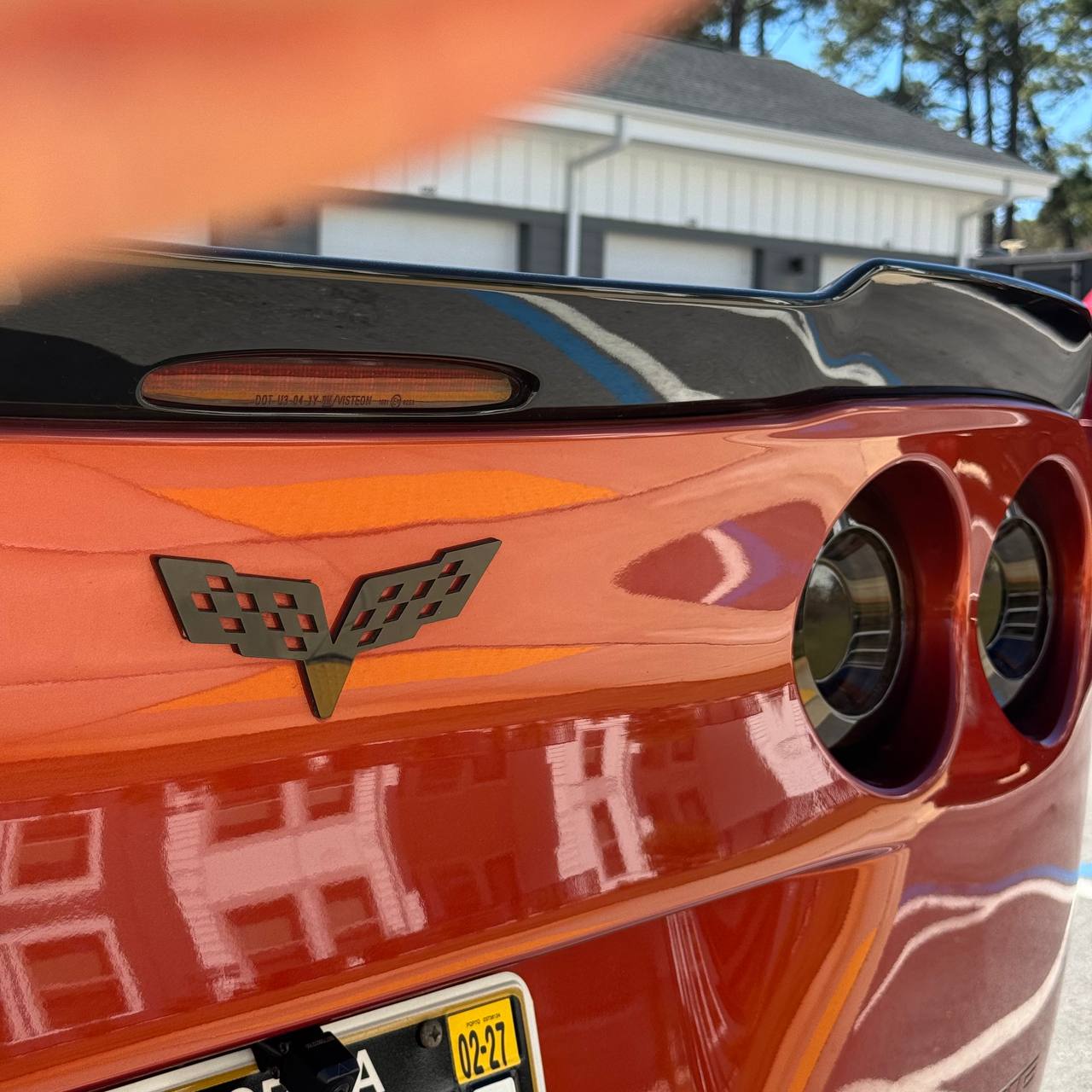 1PC Corvette Emblem 3D Acrylic Badge - Car Truck Emblem Fender Sticker