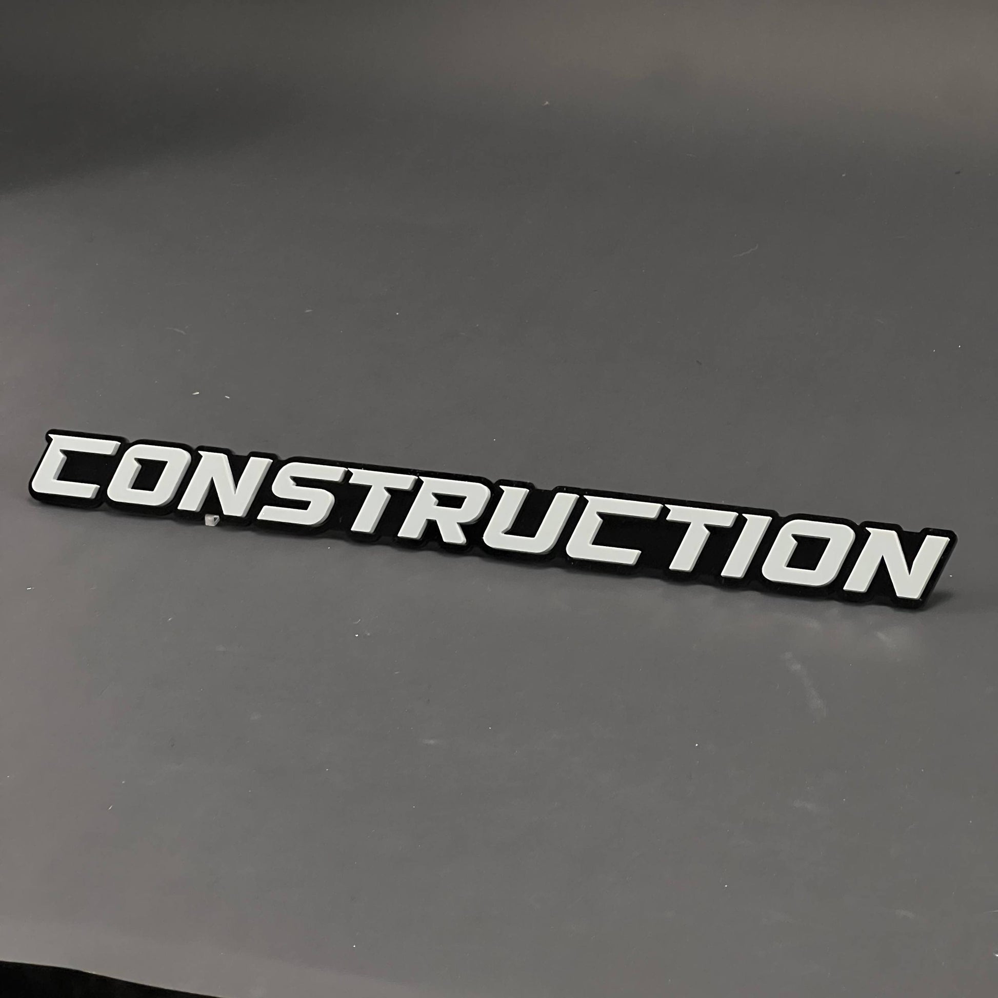 1PC CONSTRUCTION 3D Acrylic Badge - Car Truck Emblem Fender Sticker