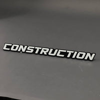 1PC CONSTRUCTION 3D Acrylic Badge - Car Truck Emblem Fender Sticker
