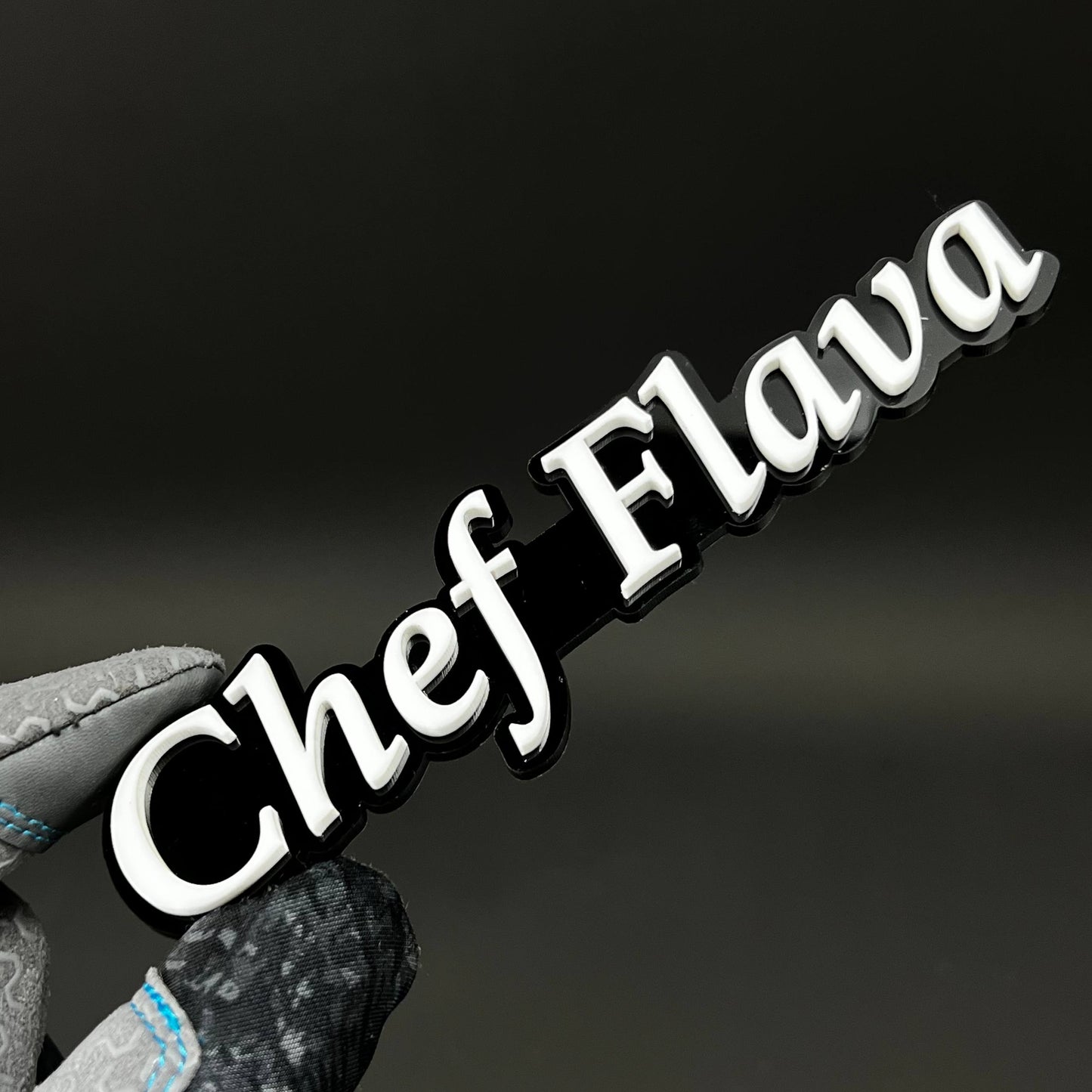 1PC Chef Flava 3D Acrylic Badge - Car Truck Emblem Fender Tailgate Trunk Sticker