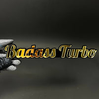 1PC Badass Turbo 3D Acrylic Badge - Car Truck Emblem Fender Sticker