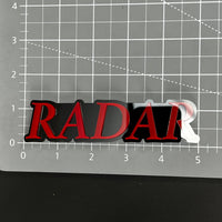 1PC RADAR 3D Acrylic Badge - Car Truck Emblem Fender Tailgate Trunk Sticker