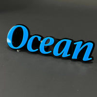 1PC Ocean 3D Acrylic Badge - Car Truck Emblem Fender Tailgate Trunk Sticker