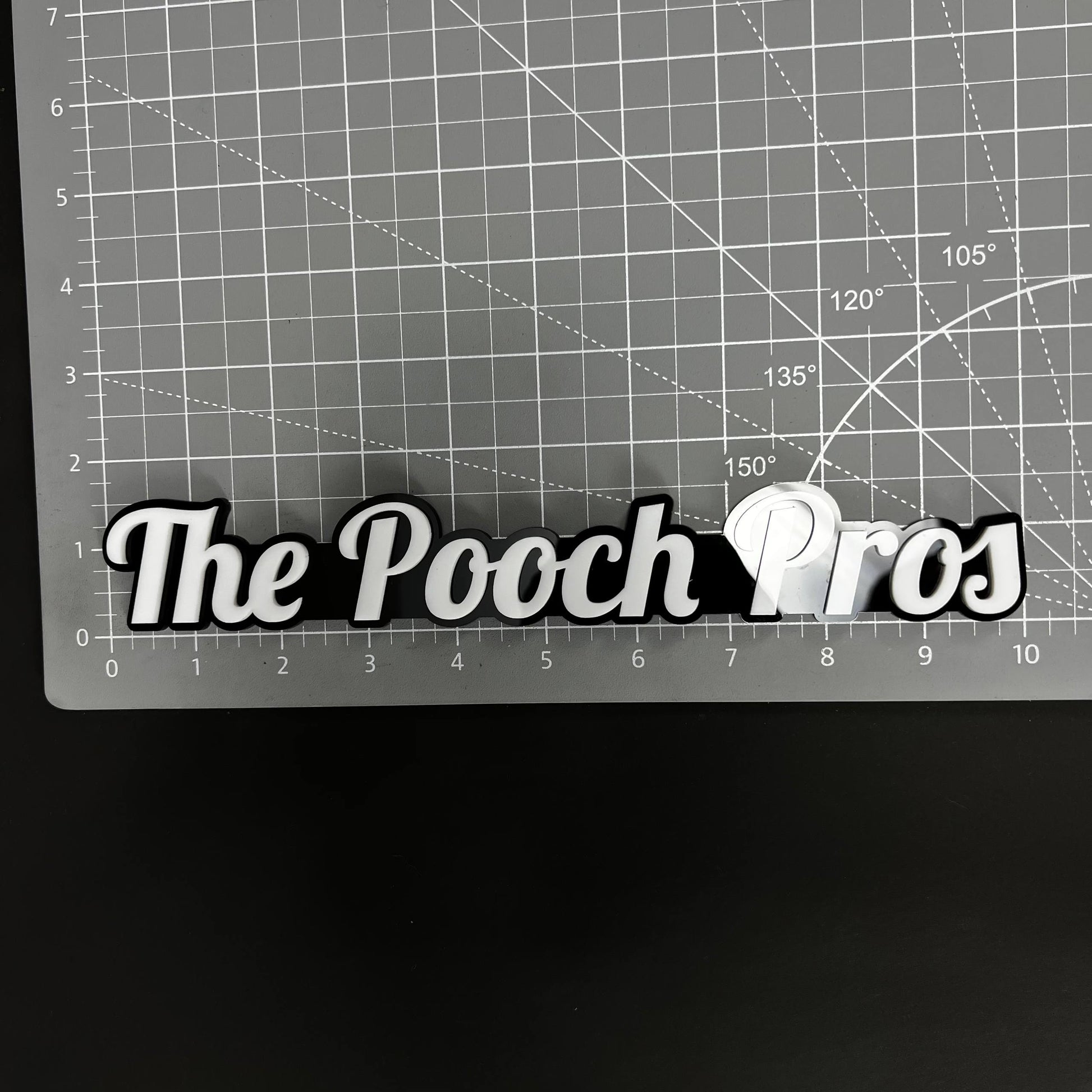 1PC The Pooch Pros 3D Acrylic Badge - Car Truck Emblem Fender Sticker