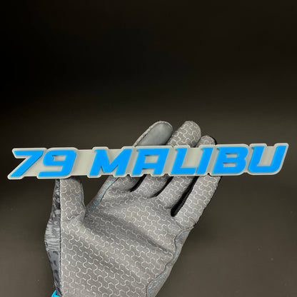 1PC 79 MALIBU 3D Acrylic Badge - Car Truck Emblem Fender Tailgate Trunk Sticker