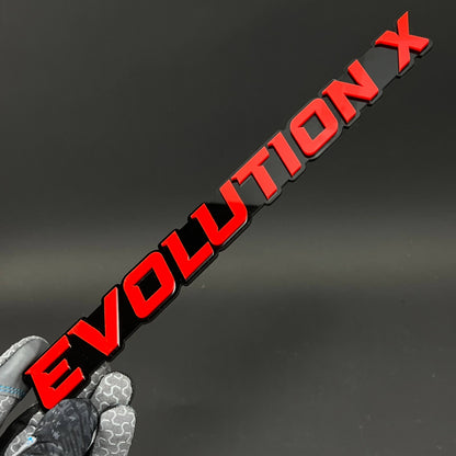 1PC EVOLUTION X 3D Acrylic Badge - Car Truck Emblem Fender Sticker