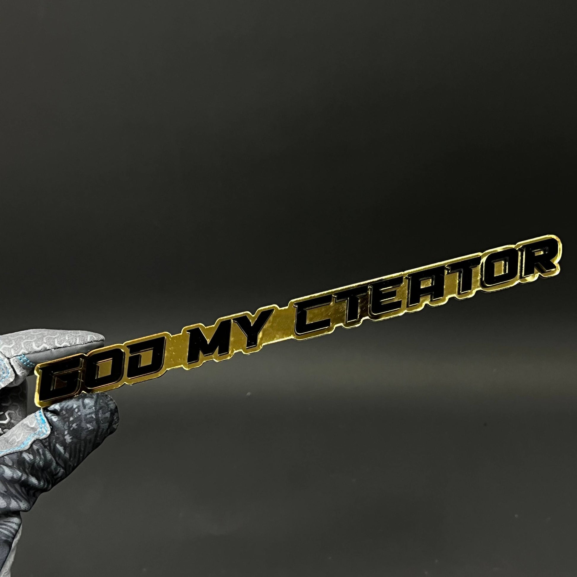 1PC GOD MY CREATOR 3D Acrylic Badge - Car Truck Emblem Fender Sticker