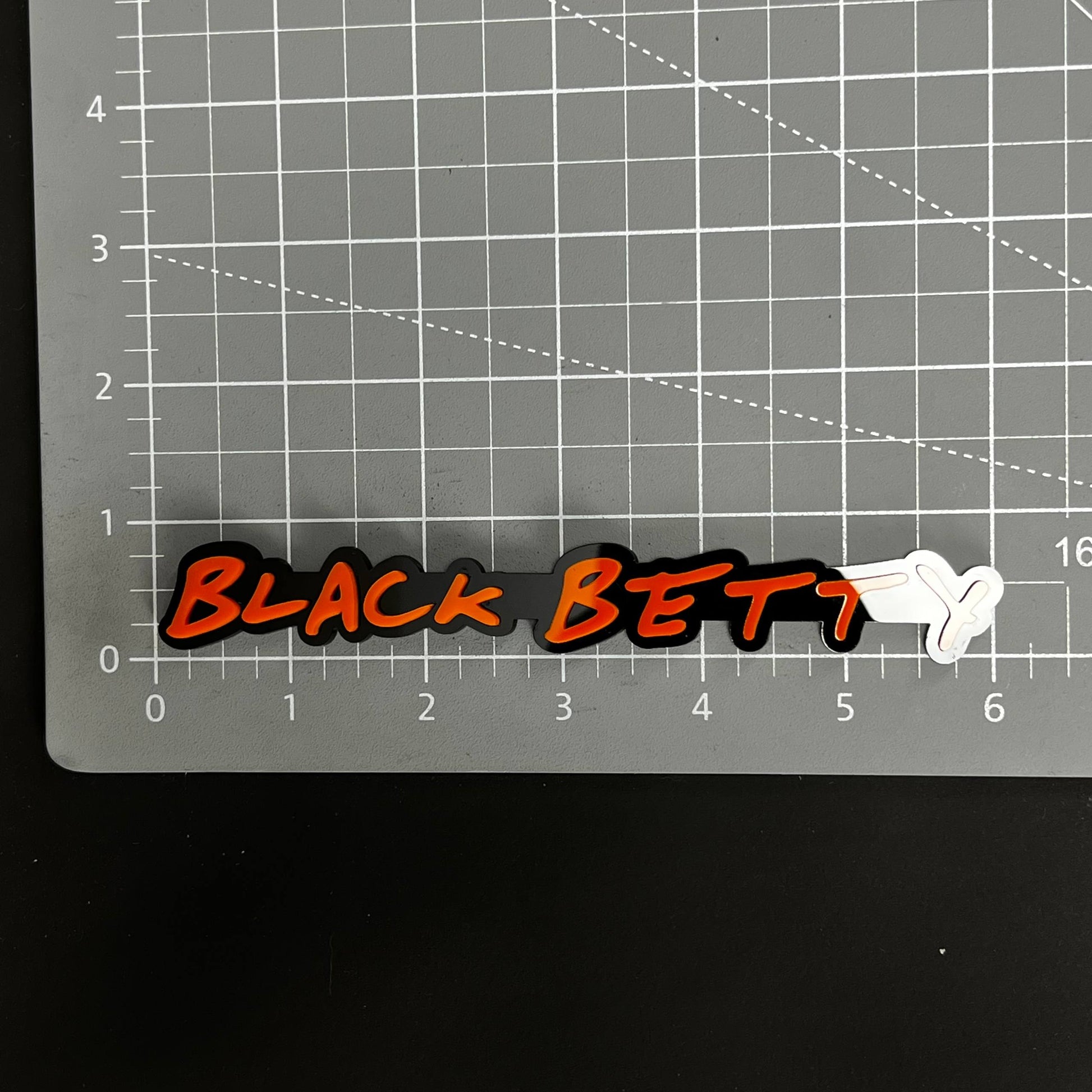 1PC Black Betty 3D Acrylic Badge - Car Truck Emblem Fender Sticker