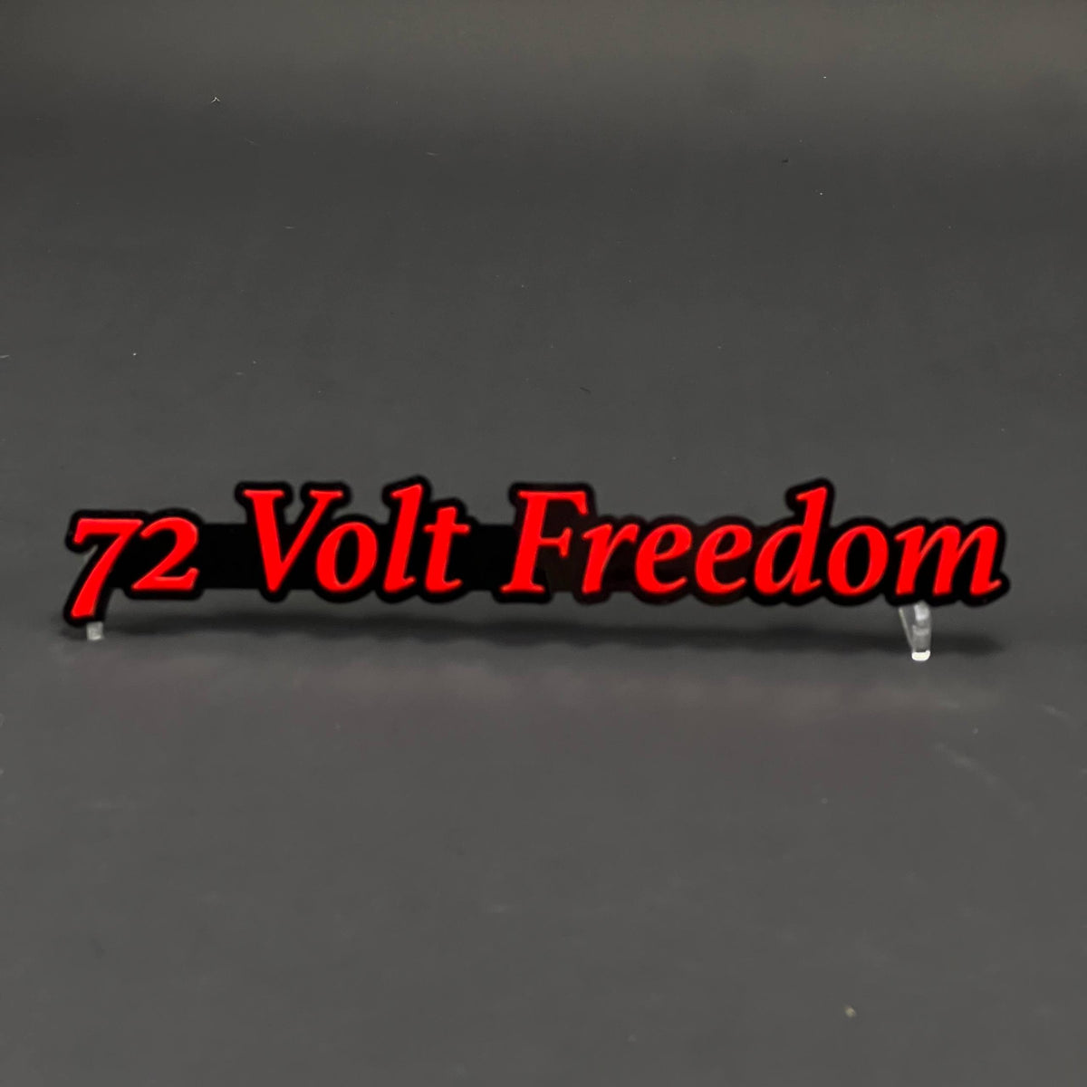 1PC 72 Volt Freedom 3D Acrylic Badge - Car Truck Emblem Fender Sticker