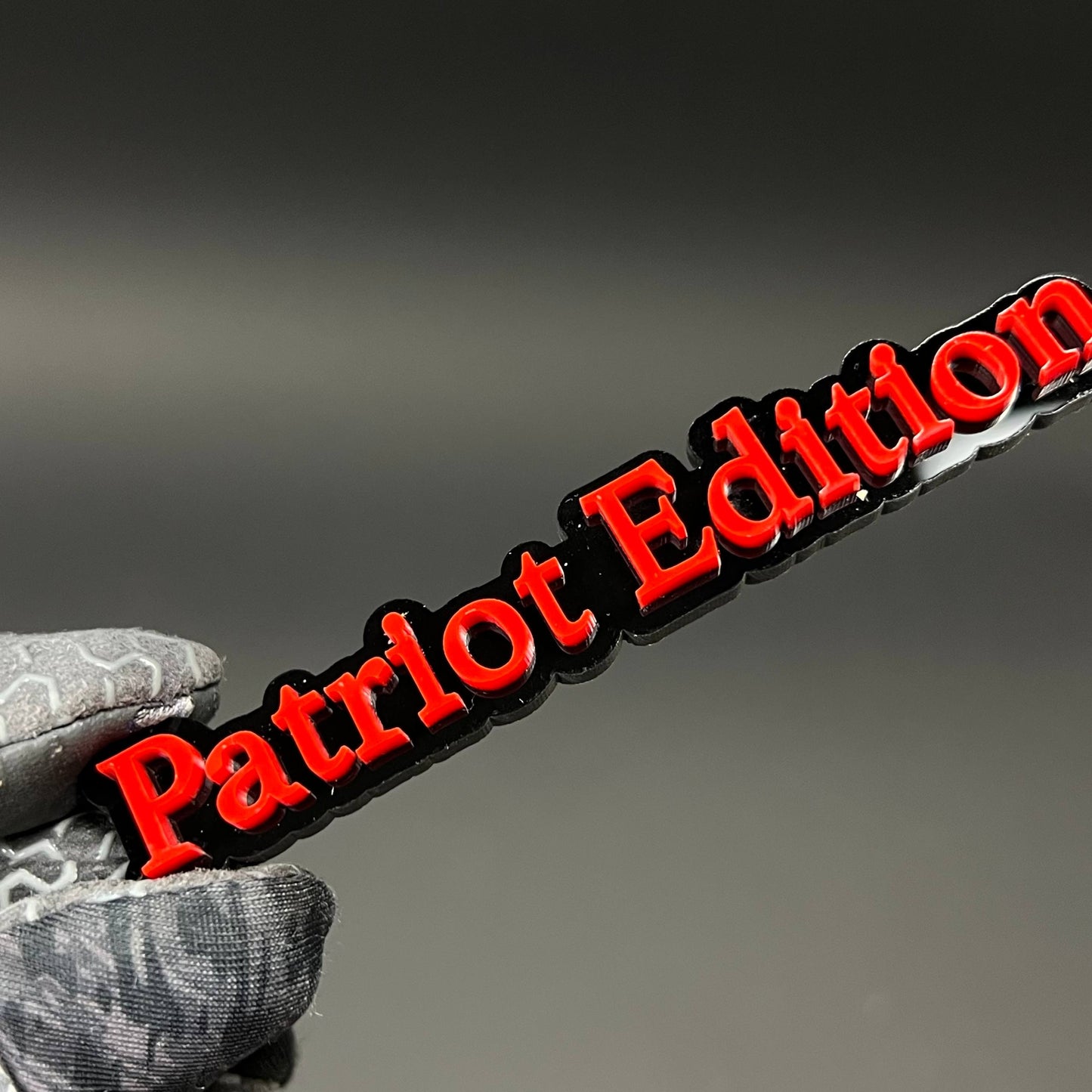 1PC Patriot Edition 3D Acrylic Badge - Car Truck Emblem Fender Sticker