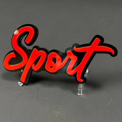 1PC Sport 3D Acrylic Badge - Car Truck Emblem Fender Tailgate Trunk Sticker