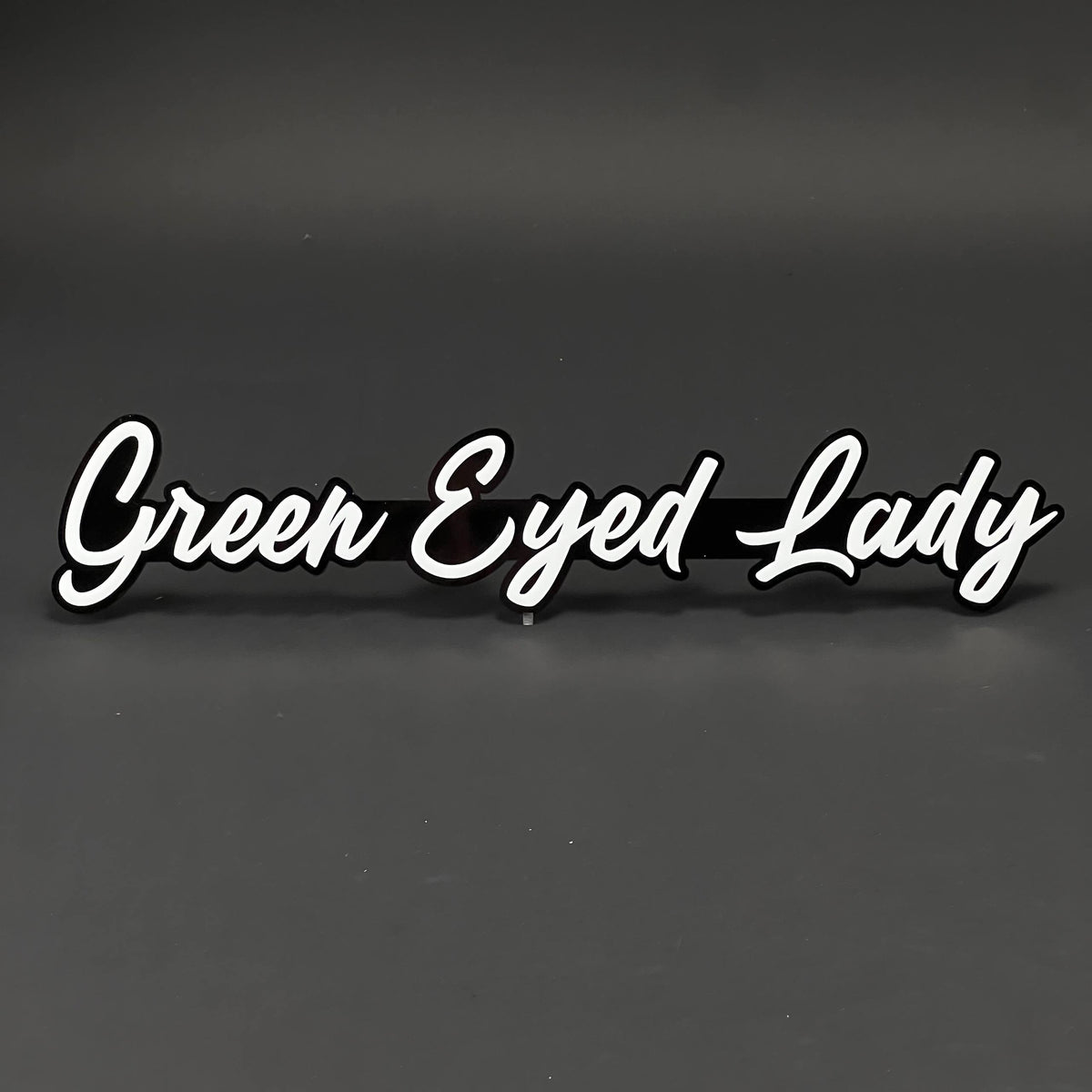 1PC Green Eyed Lady 3D Acrylic Badge - Car Truck Emblem Fender Sticker