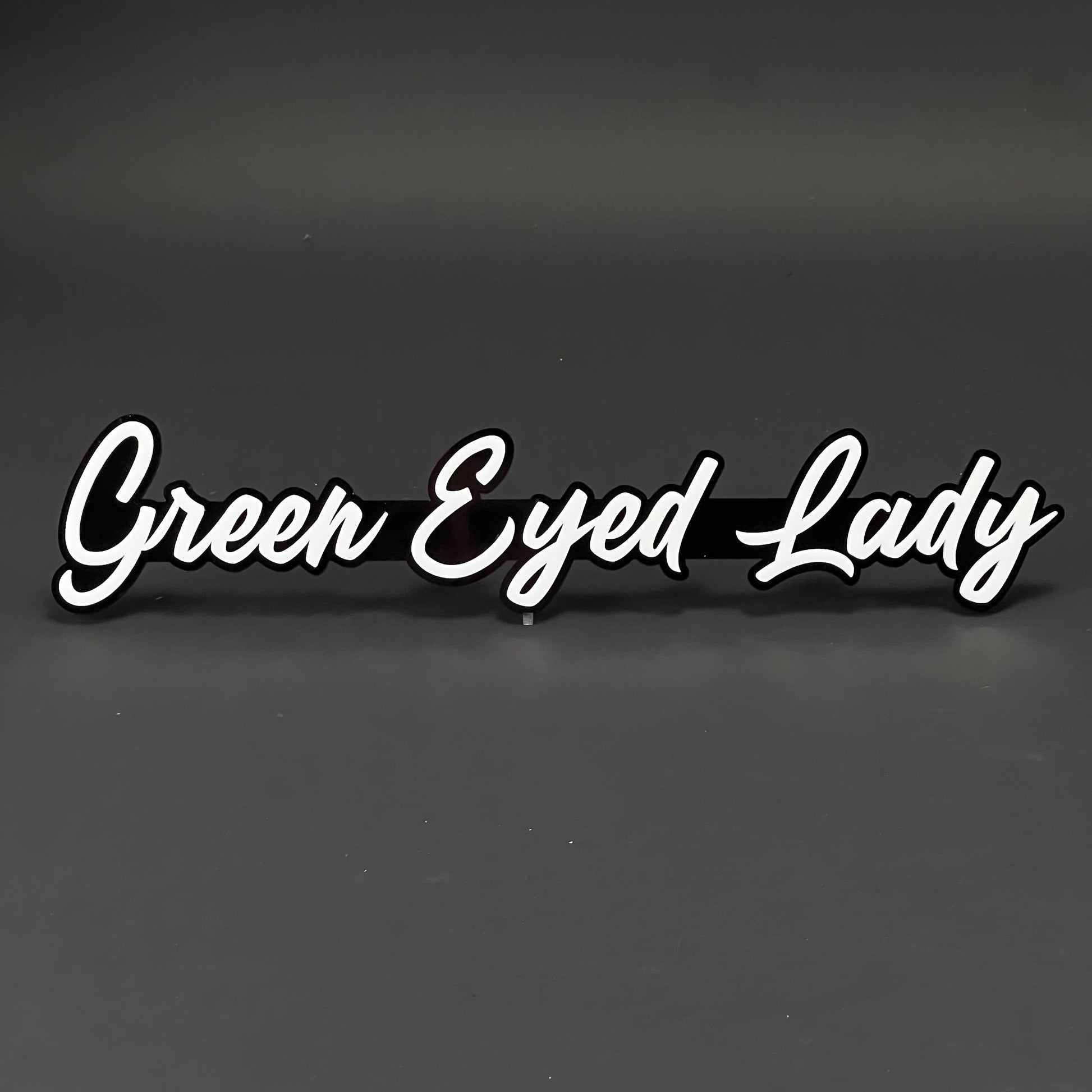 1PC Green Eyed Lady 3D Acrylic Badge - Car Truck Emblem Fender Sticker