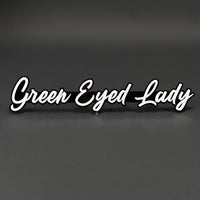 1PC Green Eyed Lady 3D Acrylic Badge - Car Truck Emblem Fender Sticker