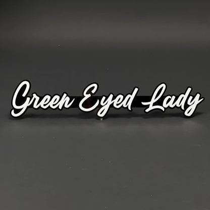 1PC Green Eyed Lady 3D Acrylic Badge - Car Truck Emblem Fender Sticker