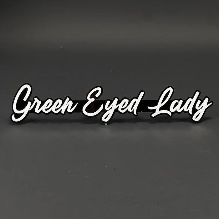 1PC Green Eyed Lady 3D Acrylic Badge - Car Truck Emblem Fender Sticker