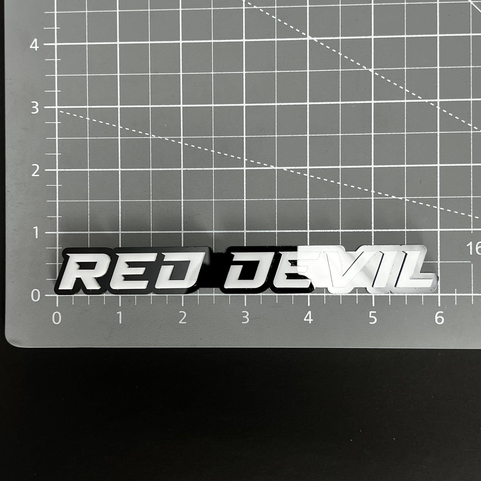 1PC RED DEVIL 3D Acrylic Badge - Car Truck Emblem Fender Tailgate Trunk Sticker