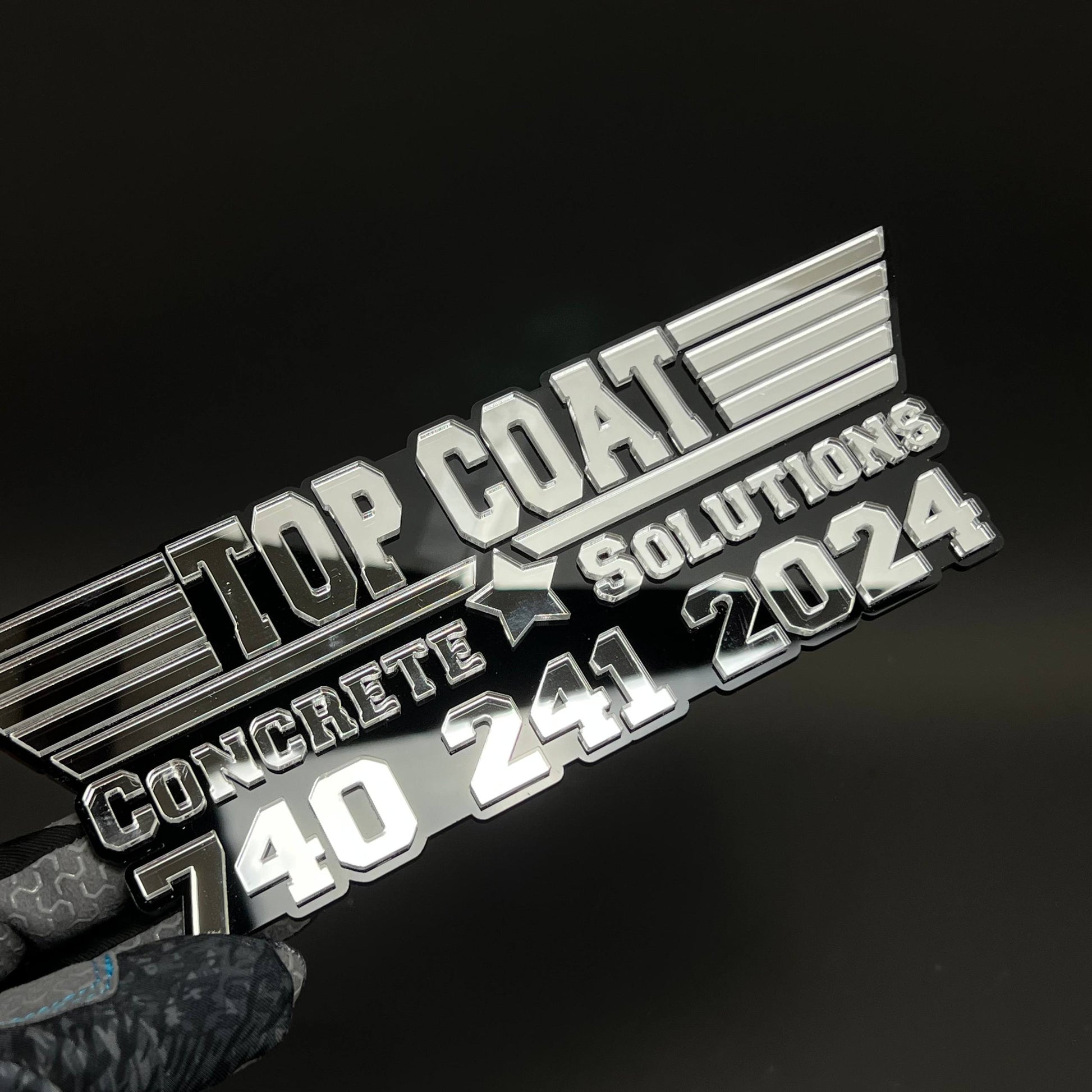 1PC TOP COAT 3D Acrylic Badge - Car Truck Emblem Fender Tailgate Trunk Sticker