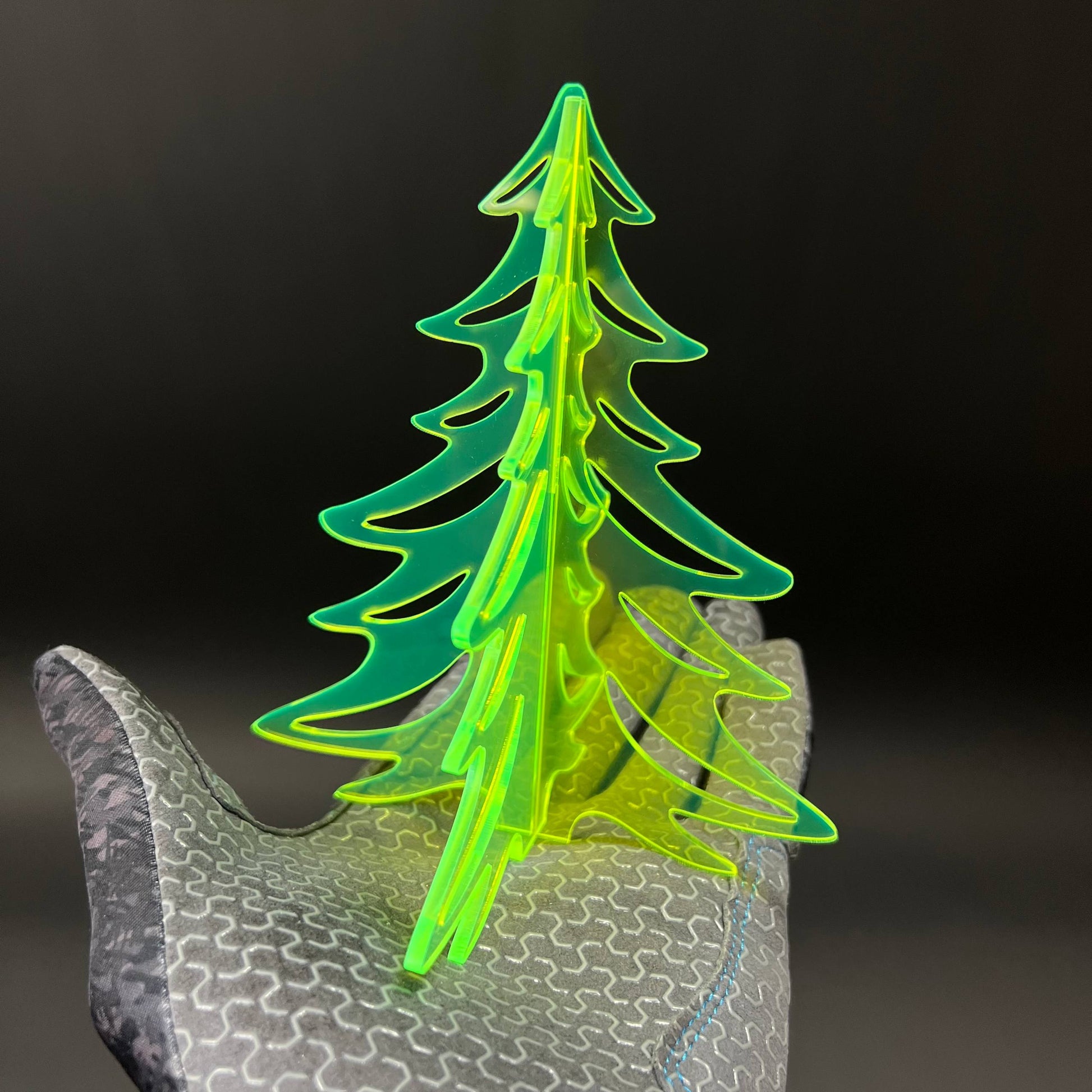 1PC Christmas Tree 3D Acrylic Badge - Car Truck Emblem Fender Sticker