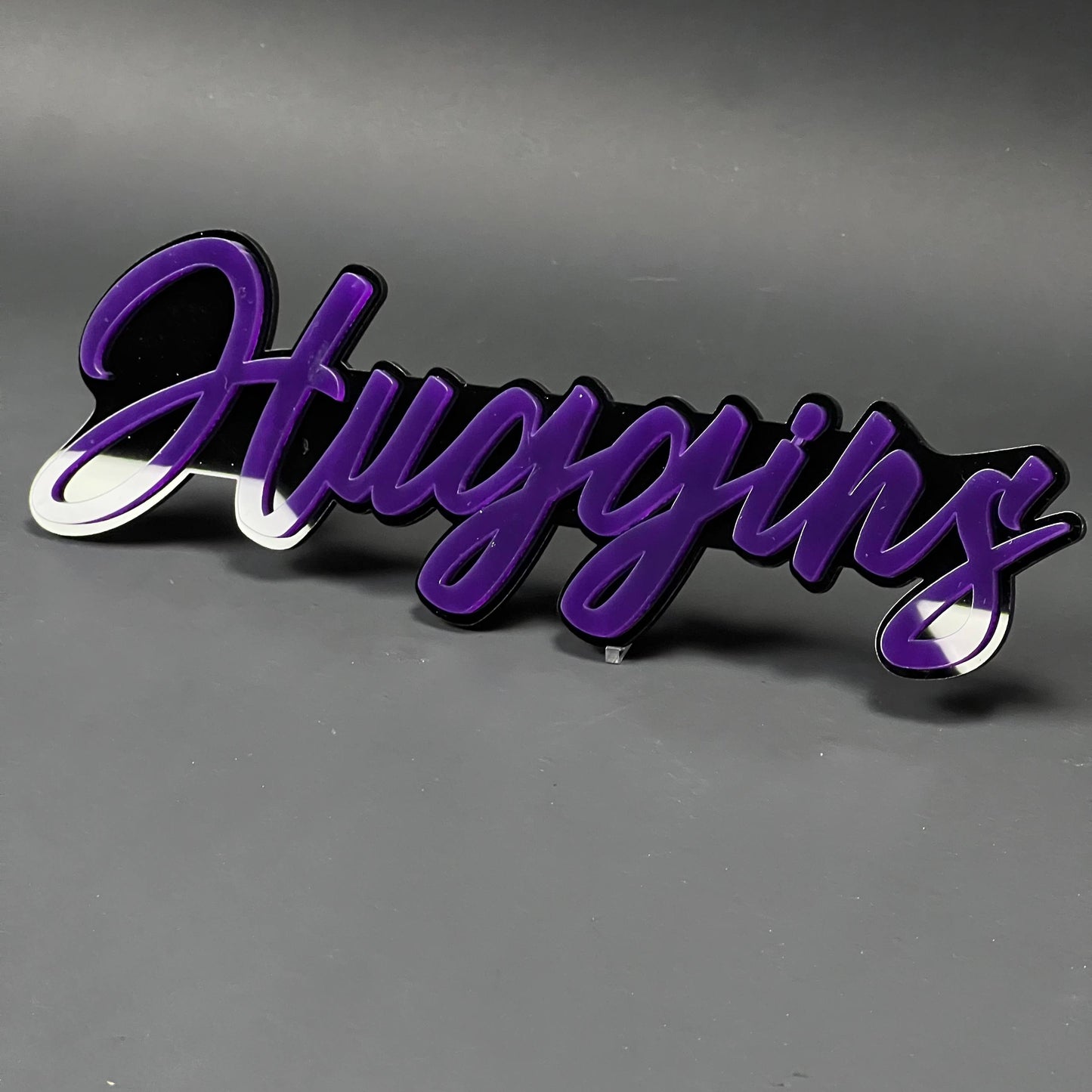 1PC Huggins 3D Acrylic Badge - Car Truck Emblem Fender Tailgate Trunk Sticker