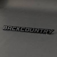 1PC BACKCOUNTRY 3D Acrylic Badge - Car Truck Emblem Fender Sticker