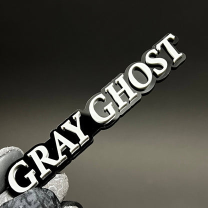 1PC GRAY GHOST 3D Acrylic Badge - Car Truck Emblem Fender Tailgate Trunk Sticker