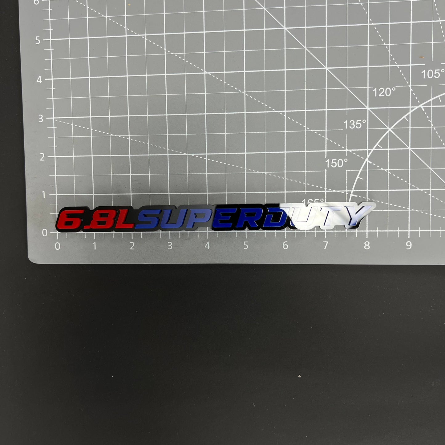 1PC 6.8L SUPERDUTY 3D Acrylic Badge - Car Truck Emblem Fender Sticker