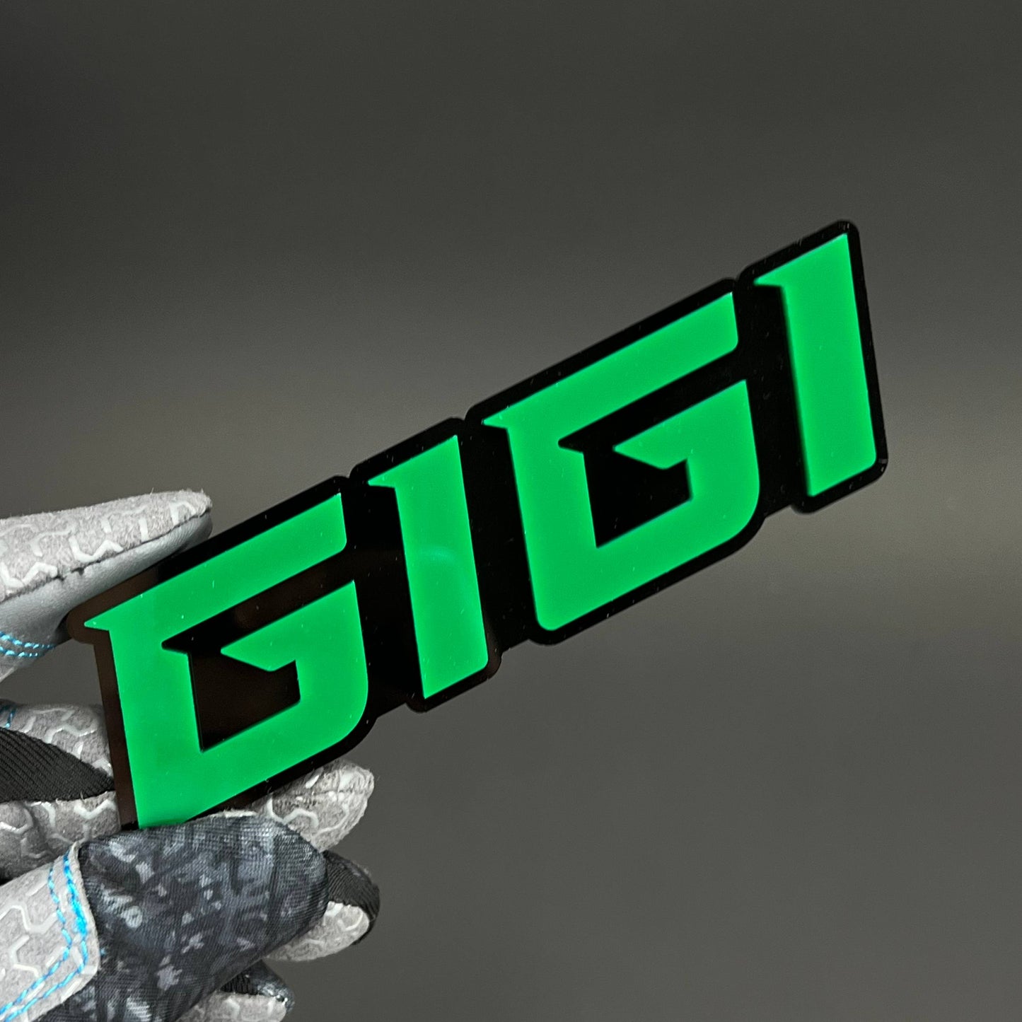 1PC GIGI 3D Acrylic Badge - Car Truck Emblem Fender Tailgate Trunk Sticker