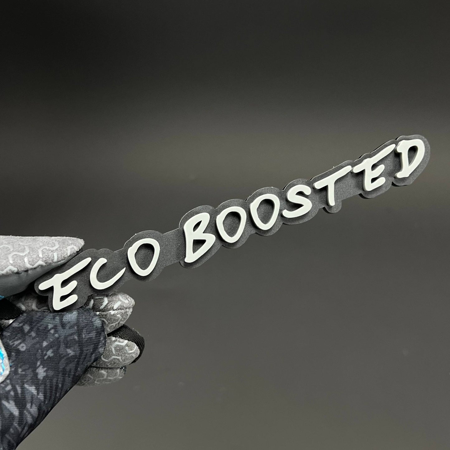 1PC ECO BOOSTED 3D Acrylic Badge - Car Truck Emblem Fender Sticker