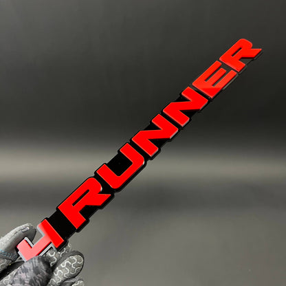 1PC 4RUNNER (Red) 3D Acrylic Badge - Car Truck Emblem Fender Sticker