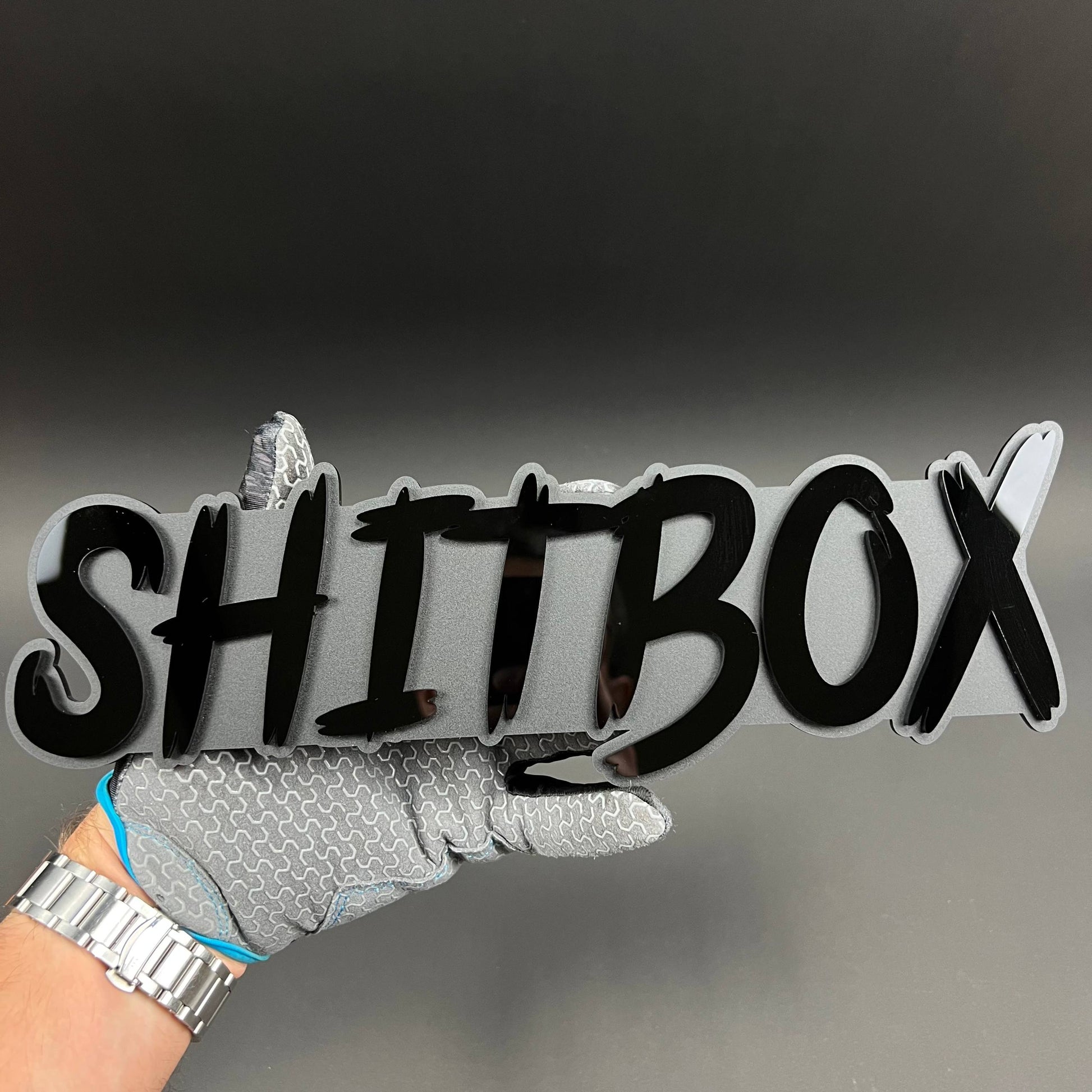 1PC SHITBOX 3D Acrylic Badge - Car Truck Emblem Fender Tailgate Trunk Sticker