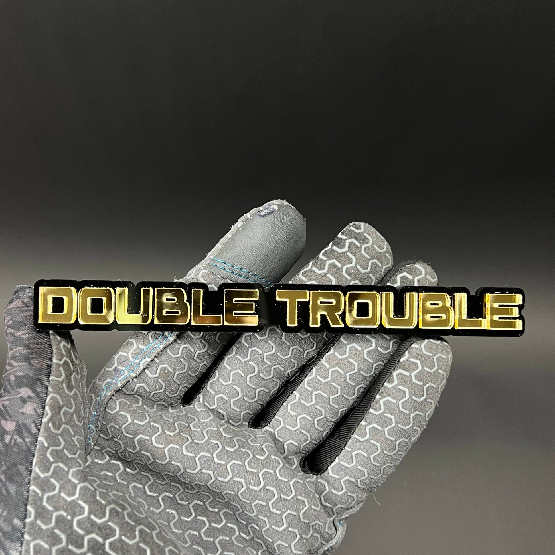 1PC DOUBLE TROUBLE 3D Acrylic Badge - Car Truck Emblem Fender Sticker