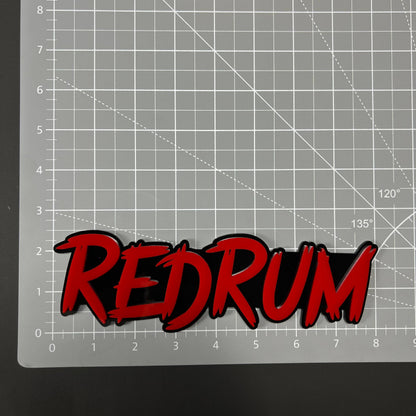1PC REDRUM 3D Acrylic Badge - Car Truck Emblem Fender Tailgate Trunk Sticker