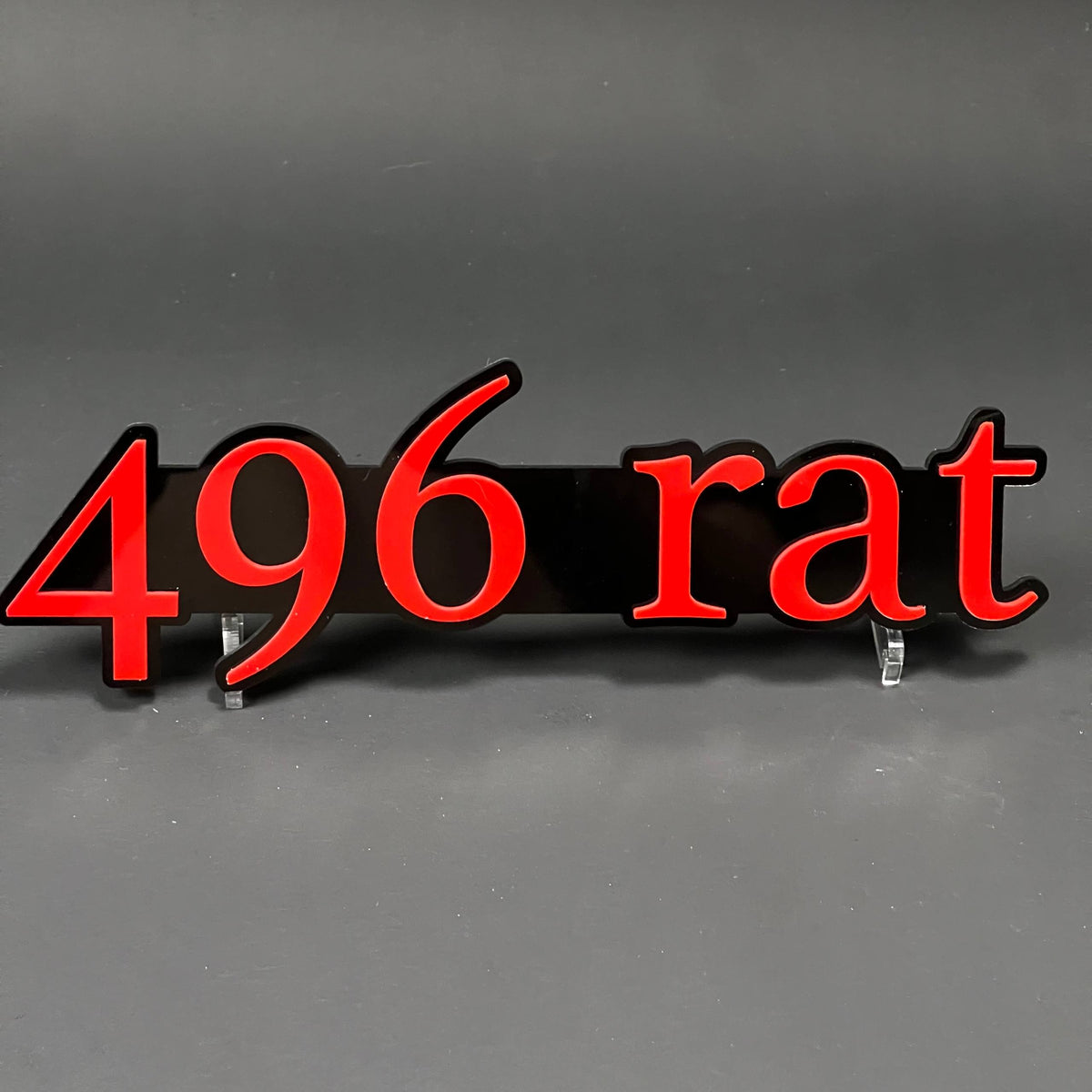 1PC 496 rat 3D Acrylic Badge - Car Truck Emblem Fender Tailgate Trunk Sticker
