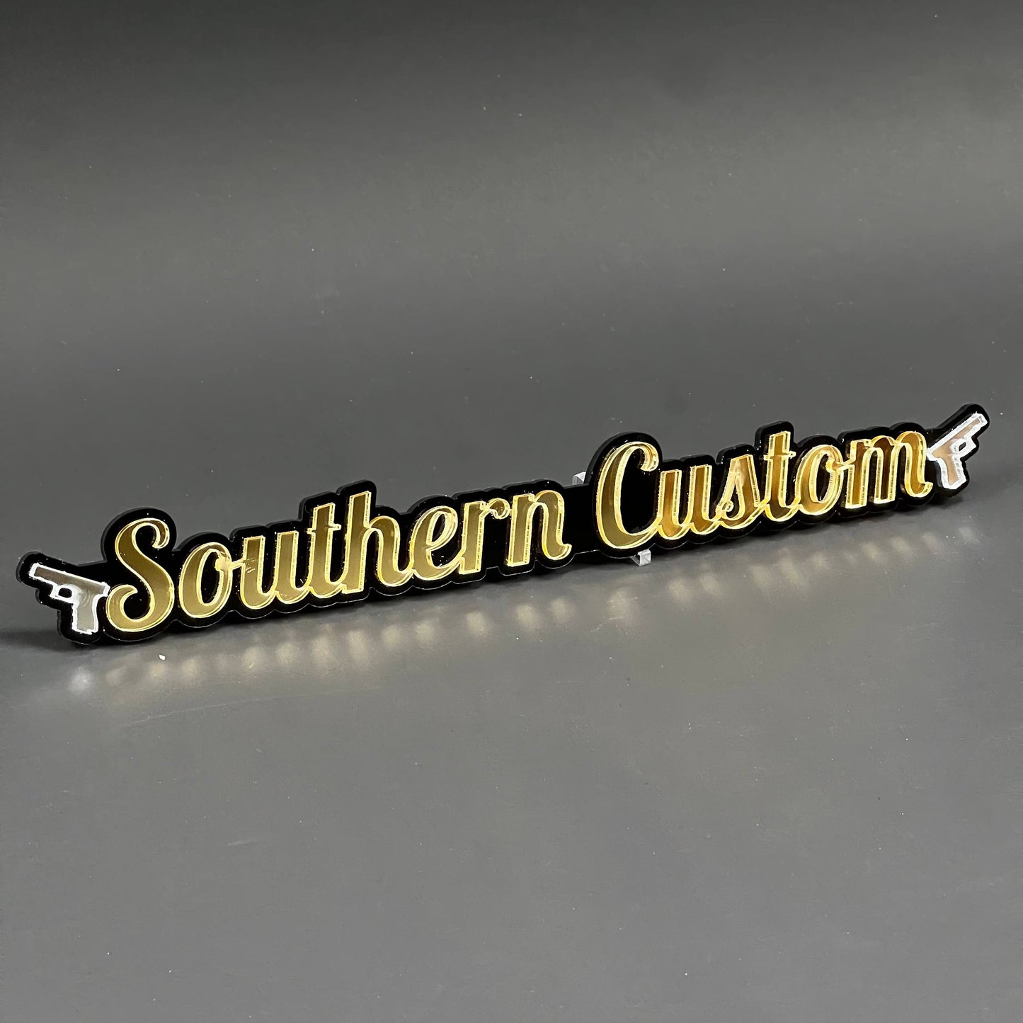1PC Southern Custom 3D Acrylic Badge - Car Truck Emblem Fender Tailgate Trunk Sticker