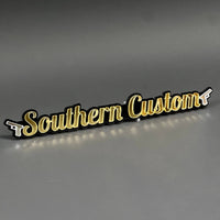 1PC Southern Custom 3D Acrylic Badge - Car Truck Emblem Fender Tailgate Trunk Sticker