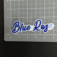 1PC Blue Rose 3D Acrylic Badge - Car Truck Emblem Fender Tailgate Trunk Sticker