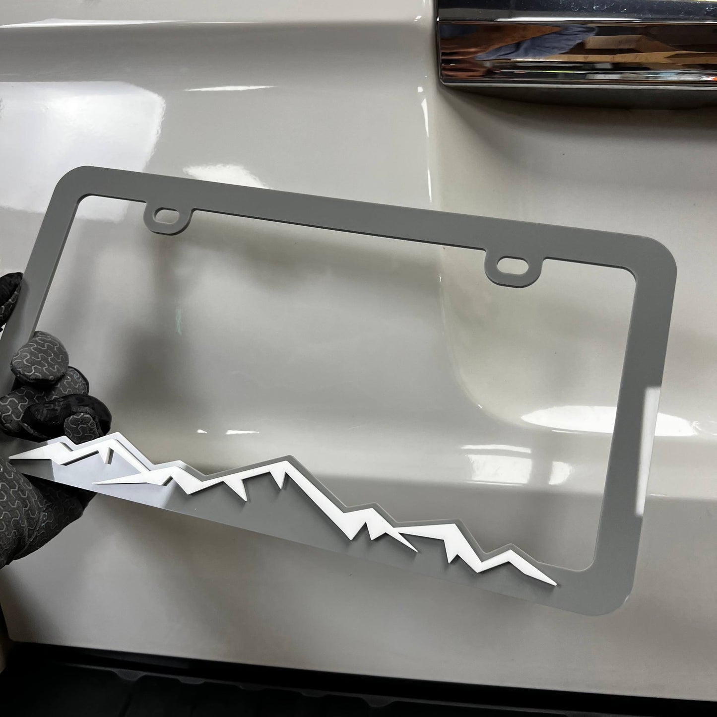 1PC Mountain Range 3D Acrylic Badge - Car Truck Emblem Fender Sticker