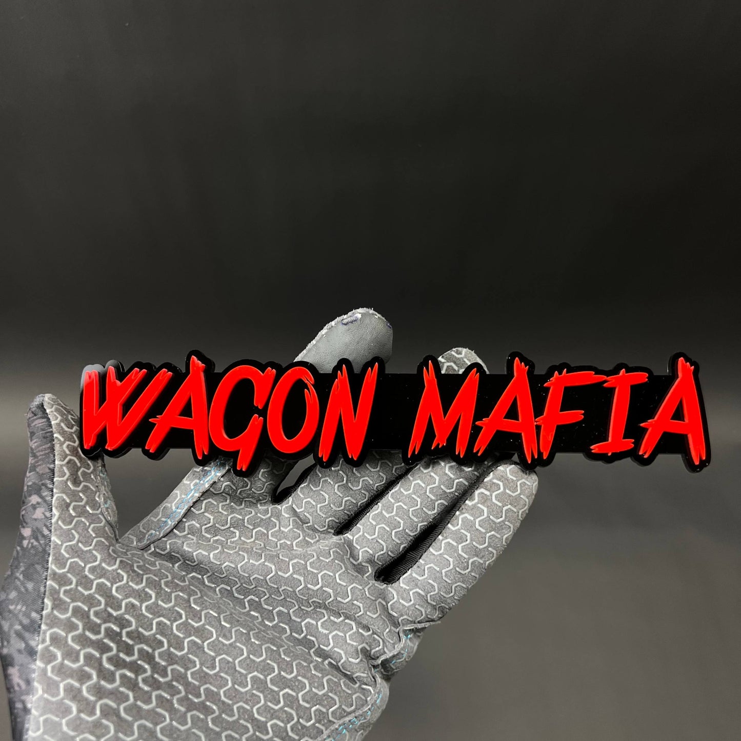 1PC WAGON MAFIA 3D Acrylic Badge - Car Truck Emblem Fender Sticker