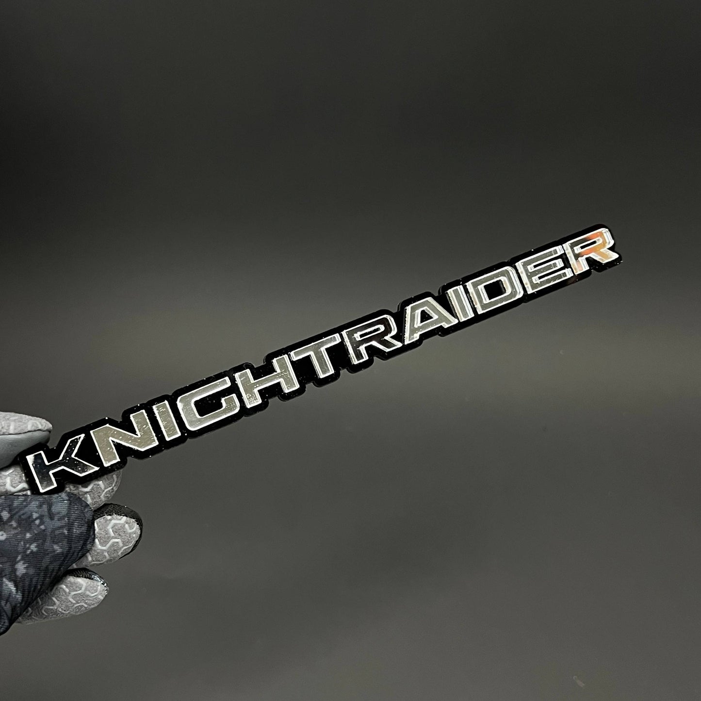 1PC KNIGHTRAIDER 3D Acrylic Badge - Car Truck Emblem Fender Sticker