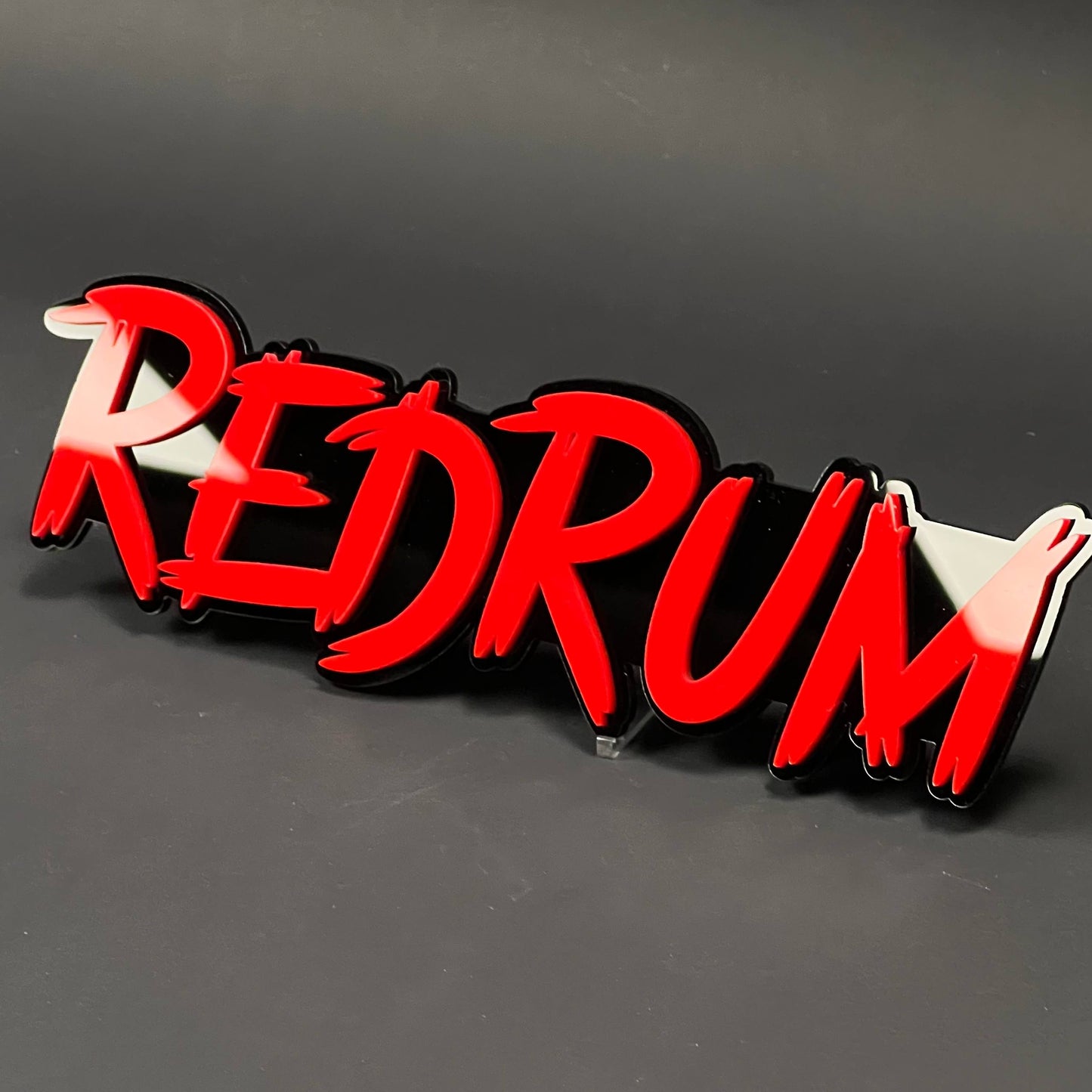 1PC REDRUM 3D Acrylic Badge - Car Truck Emblem Fender Tailgate Trunk Sticker