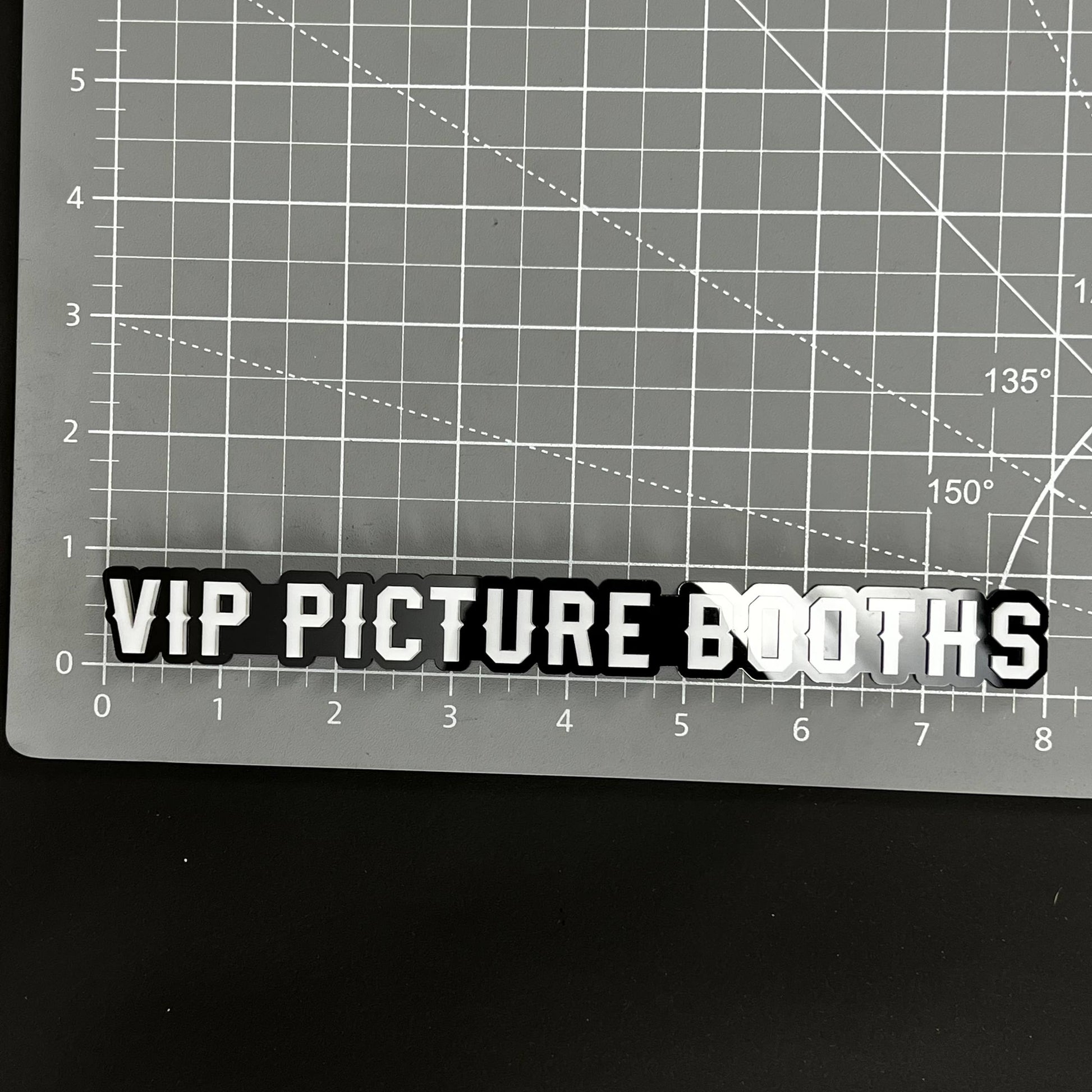 1PC VIP PICTURE BOOTHS 3D Acrylic Badge - Car Truck Emblem Fender Sticker