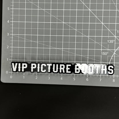 1PC VIP PICTURE BOOTHS 3D Acrylic Badge - Car Truck Emblem Fender Sticker