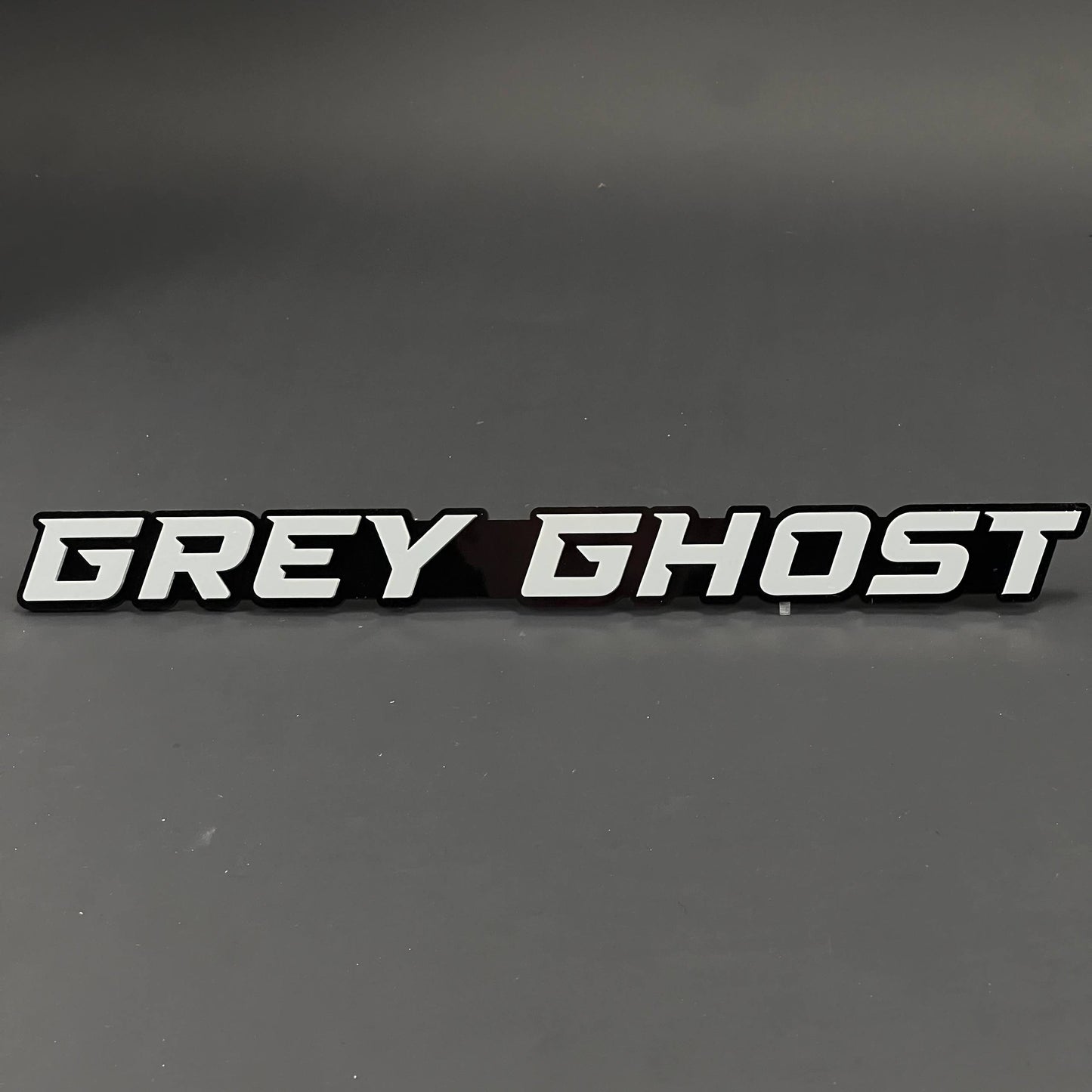 1PC GREY GHOST 3D Acrylic Badge - Car Truck Emblem Fender Tailgate Trunk Sticker