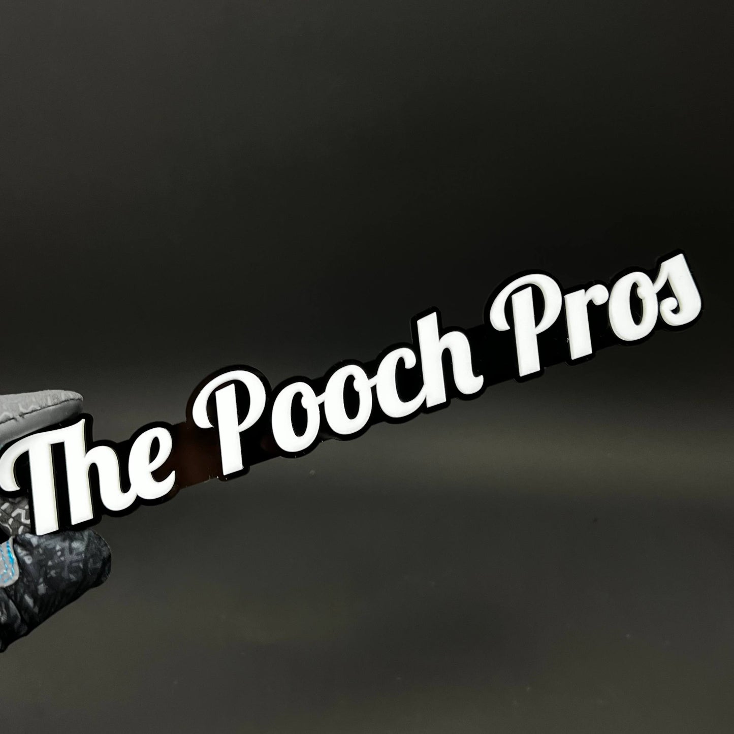 1PC The Pooch Pros 3D Acrylic Badge - Car Truck Emblem Fender Sticker